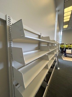 Shelves ready for books